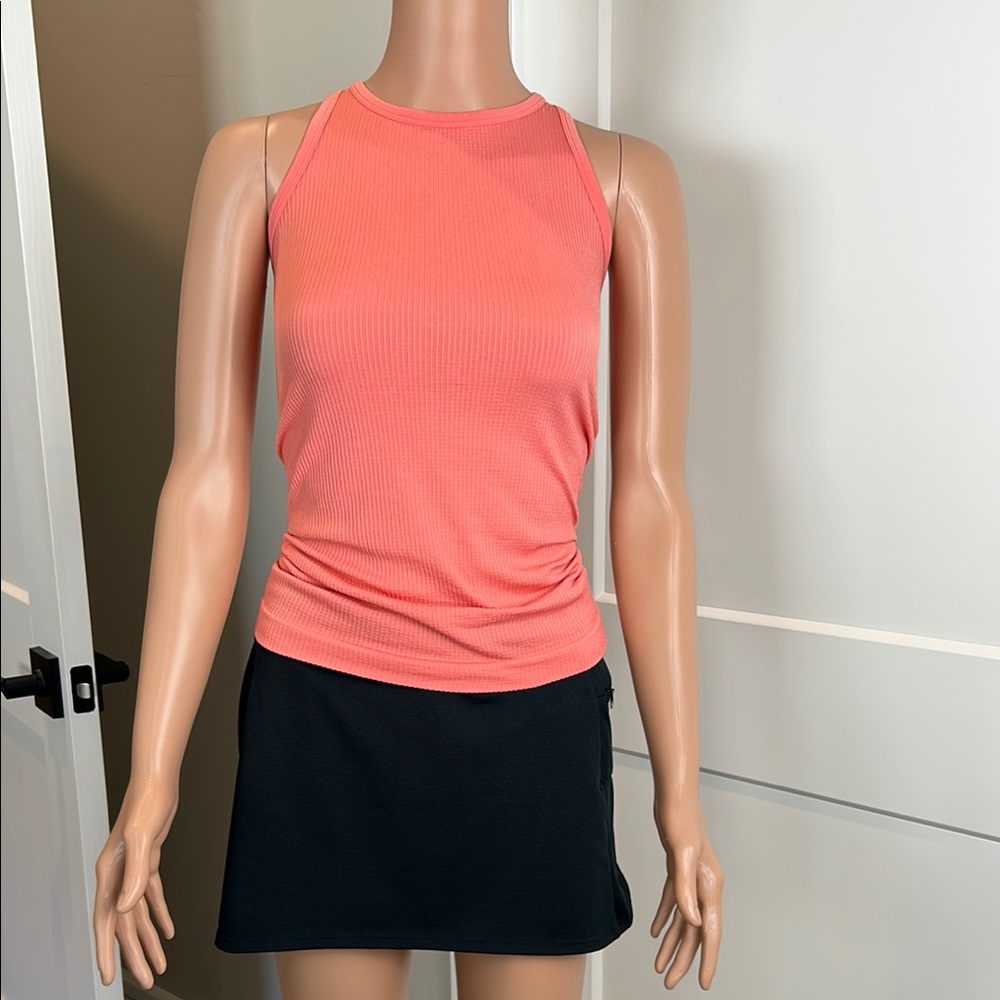 Athleta Pink Asymmetrical Fitted Tank Top